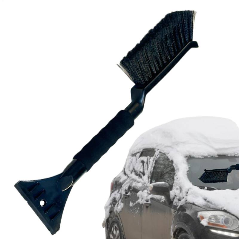 Générique Ice Scrapers für Auto-Windschild, 2-in-1 Eiskratzer und Schneebürste, ergonomischer Schaumstoff, Schnee-Entferner für Autos, SUVs und Limousinen, Winterreinigungstool, Farbe Rot / Schwarz von Générique