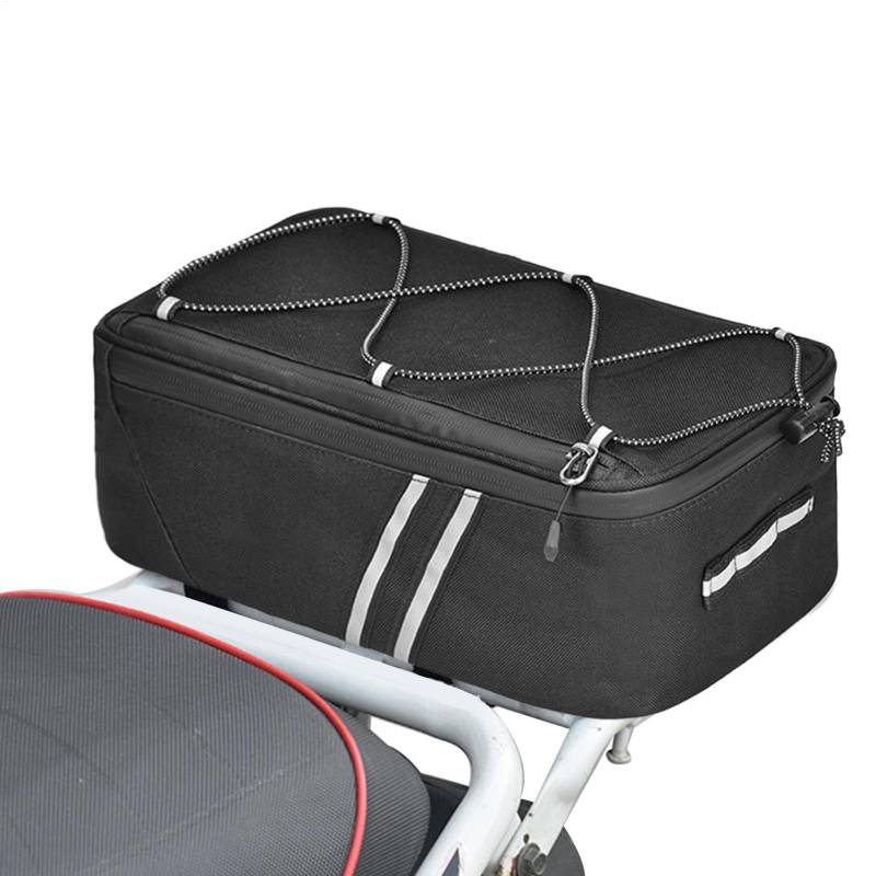 Générique Rack Bag, 8 l wasserdichte Fahrradsitztasche, reflektierender Streifen, Rücksitz für Mountain und Road Bikes, vielseitig einsetzbar, einfache Befestigung, Schwarz von Générique