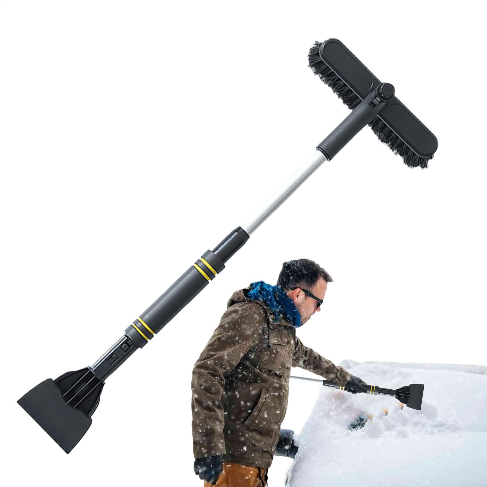 Générique Snow Shovel für Auto, Schneebürste und Eiskratzer, Schneeschneiderbürste, Windshield Snow Removal, Eiskratzer für Auto, Multifunktions-Schneebürste, Auto-Windschutzscheibenentferner, von Générique