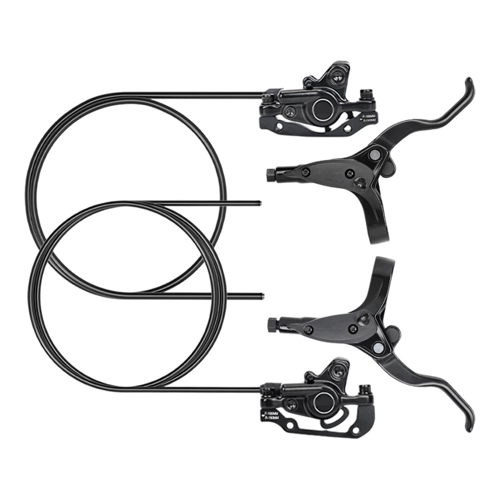 Hydraulic Brakes – Mountain Hydraulic Brake Set, Front 85 cm und hinten 145 cm Hydraulic Scheibenbremsen Set für Fahrräder, High-Performance-Bremskit für Radfahren von Générique