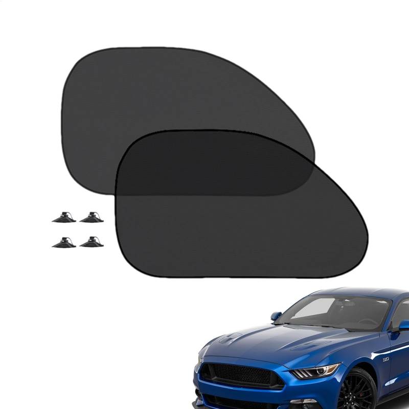 Mesh Sunshade Car, Cling Window Cover, UV Protection Shield, Heat-Blocking Mesh, Privacy Screen, Glare Reduction, Side & Rear Window Shade (Schwarz, mehrere Styles) von Générique