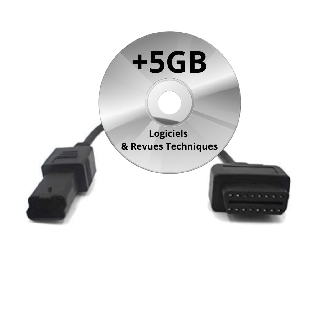 OBD2-Adapter für Auto-Diagnosekoffer | kompatibel mit Ducati Motorrädern | 16 Pin OBD2 auf 4 Pin | 5 GB Diagnose-Software und technische Überprüfungen gratis von Générique