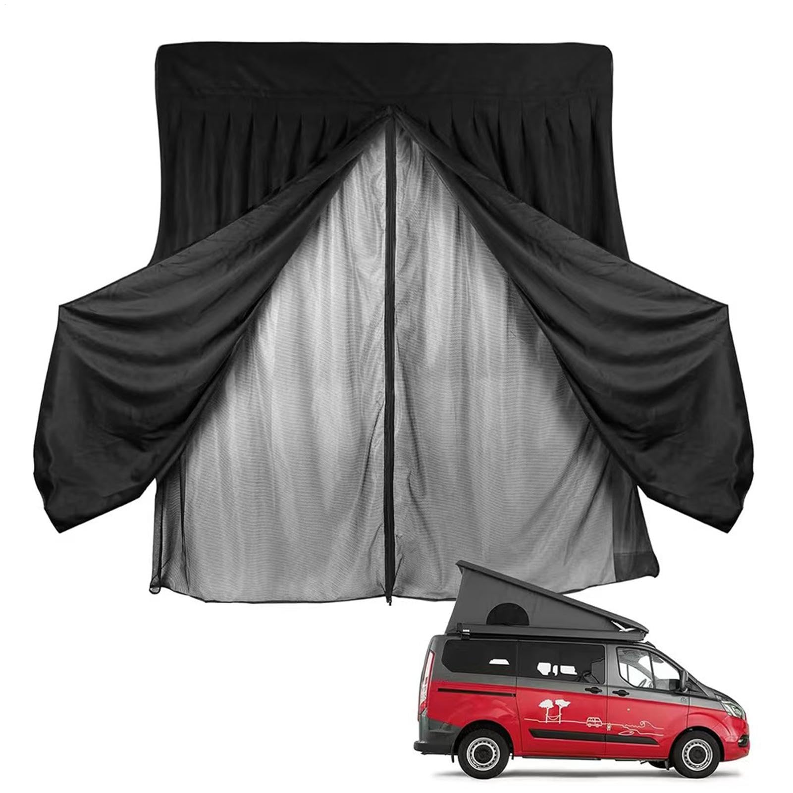 RV Van Fly Net, Cargo Nets Trunk, Belüftung Mesh Screen, Car Tailgate Net, Camping Mesh, Rear Mount Net, Car Sunshade Net, Anti Flying Net, Tailgate Screen for Most Models Mpv von Générique