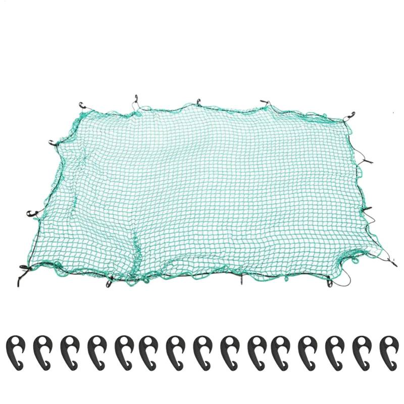 Sicherheits-Cargo-Netz, strapazierfähiges Truck-Bed Mesh, elastische Rolle, sichere Aufbewahrung, Autozubehör für Fishing, Strandtrips, Reisen und Camping, 0,79 x 1,18 Zoll von Générique