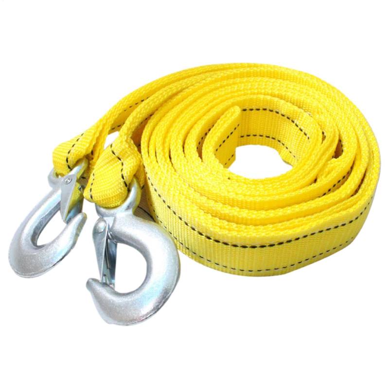 Tow Strap for Vehicles, Vehicle Tow Rope, Sturdy Tow Rope, Yellow Tow Strap, Nylon Tow Strap with Hooks Heavy Duty Recovery Rope for Cars, Trucks, SUVs with Sturdy Vehicle Tow Rope von Générique