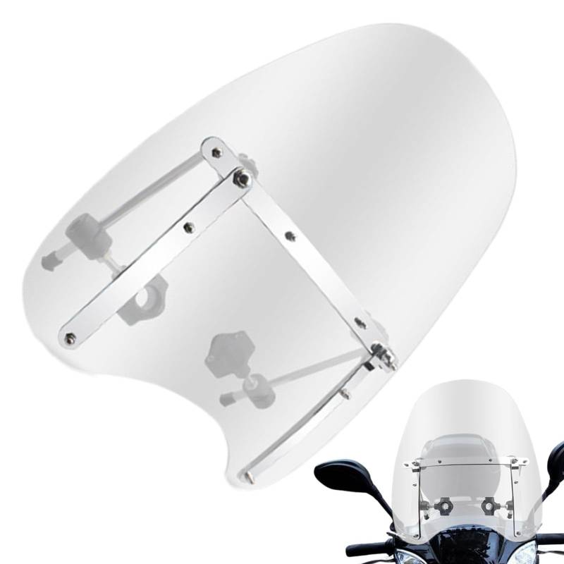 Transparentes Windschild, Motorrad-Windschild, transparenter Windschutz, Windschutz, Motorroller, Windschild, Front- mit Halterung für die meisten Motorräder von Générique