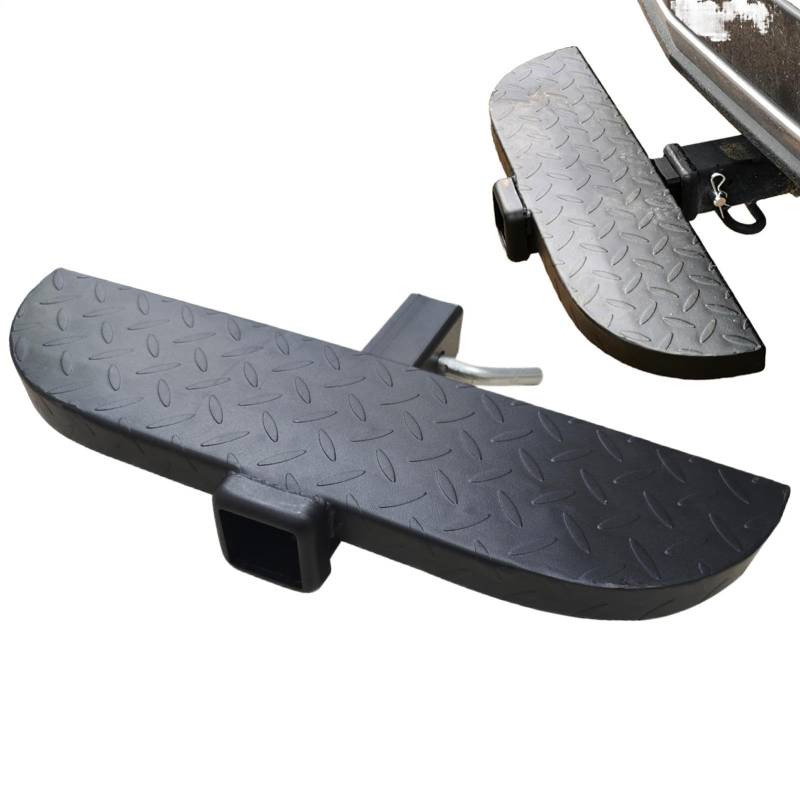 Truck Hitch Step, Truck Bumper Step Trailer Step, Towing Hitch Steps Non-Slip, Hitch Receiver Step, Rear Bumper Guard, Carbon Steel für SUV, Truck, Trailer, Pickup, Heavy Duty Vehicle Access von Générique