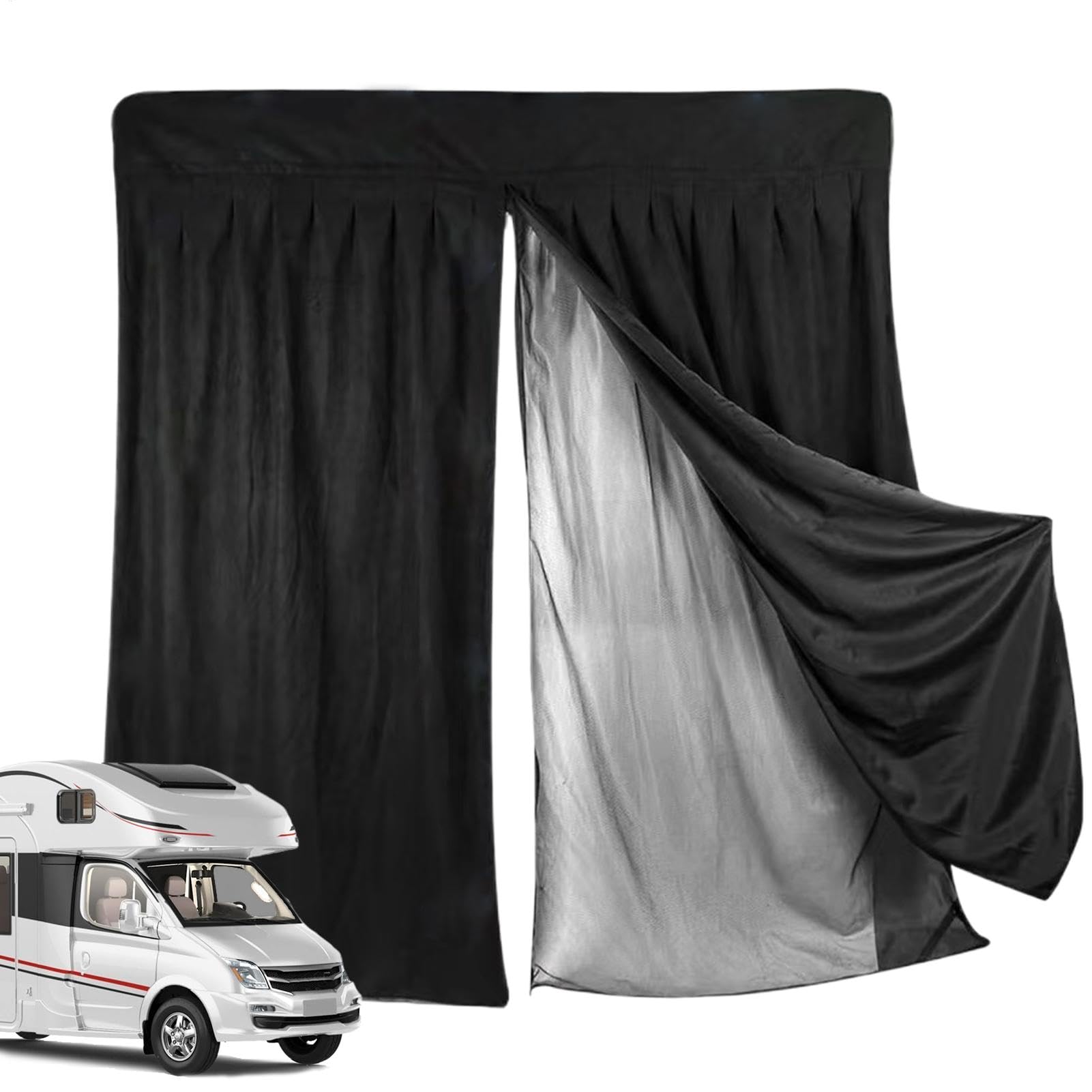 Van Rear Fly Net, Car Rear Sunshade, Rear Door Fly Screen, Trunk Ventilation Net, Fly Net for Van Rears Door with Rears Mount Sunshade and Ventilation Mesh for Cargo Protection von Générique