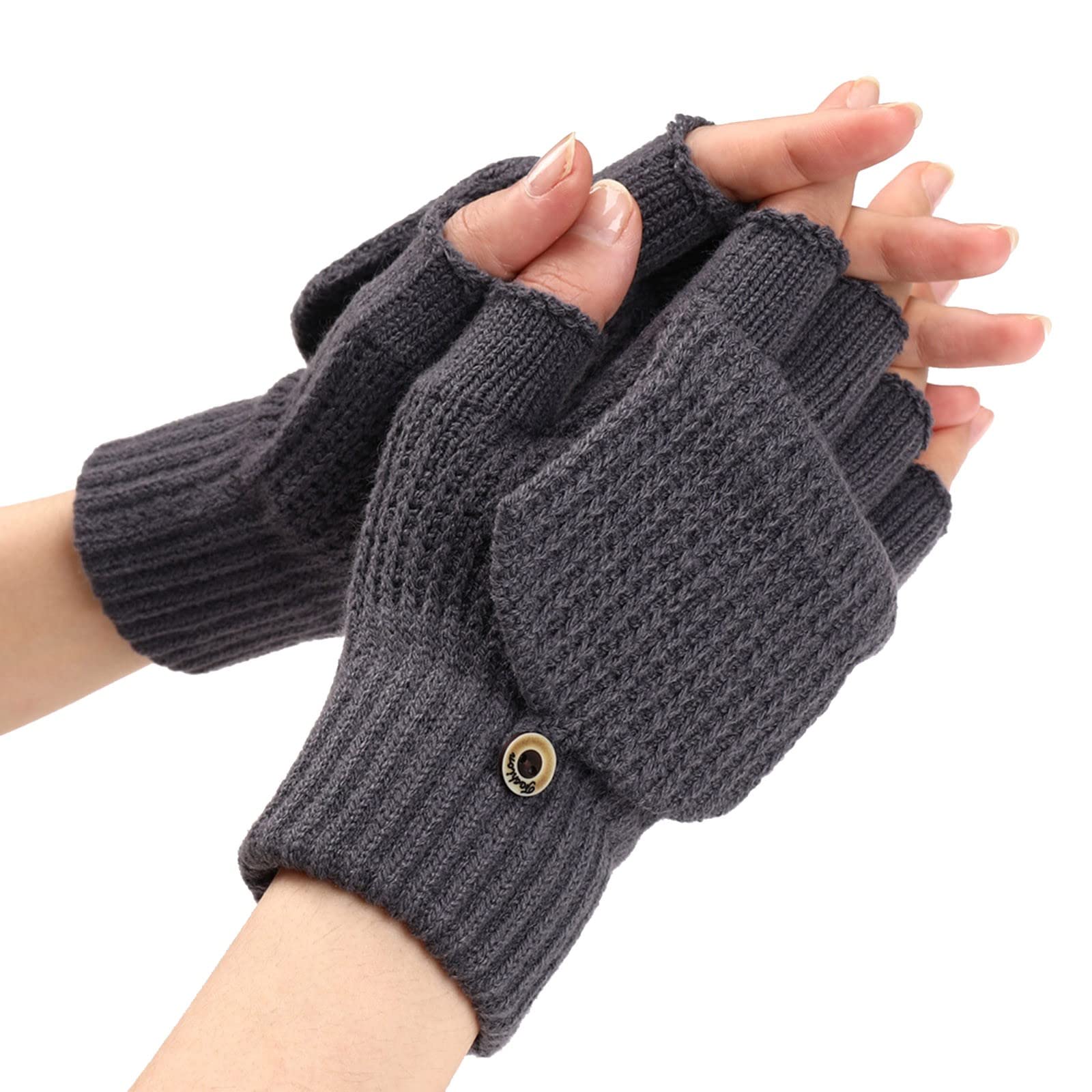 1 Pair Windproof and Waterproof Warm Gloves with Finger Cap, Touchscreen Gloves, Fingerless, Suitable for Running, Cycling, Driving, Fishing, Unisex Arbeitshandschuhe Windproof Handschuhe von Generisch