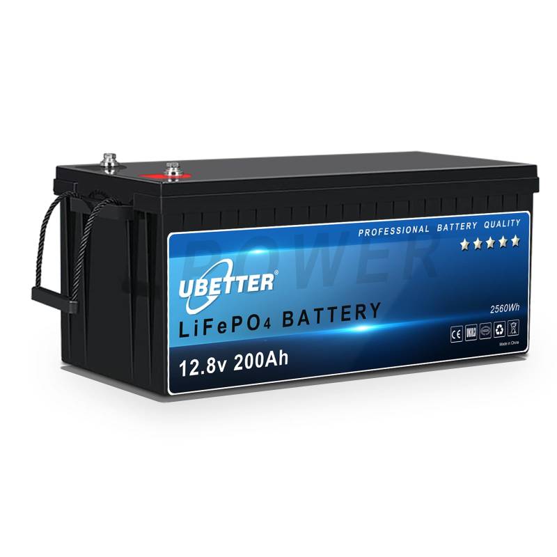 12V 200Ah LiFePO4 Batterie, Lithium Batterie 12V mit 200A BMS, Max. 2560Wh, 4000 Mal Tiefzyklus, Unterstützung in Serie/Parallelschaltung, perfekt für Innen und Außen, Solaranlagen,Wohnwagen von Generisch