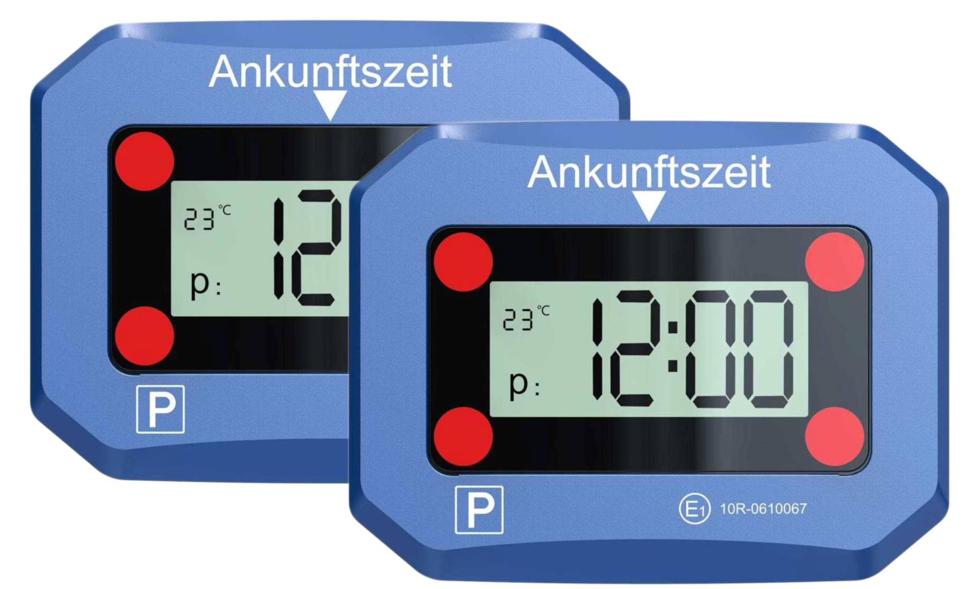 2 x Elektronische Parkscheibe PKW Parkuhr De Zulassung STVO Digital Auto KFZ Neu von Generisch