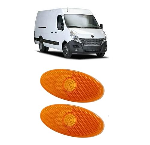 2 x Seitenmarkierungsleuchte Bernstein für Renault Master MK3, Opel Movano B, Nissan NV400 (ab 2010) 261B00001R, 4419475, 2618000Q0A von Generisch