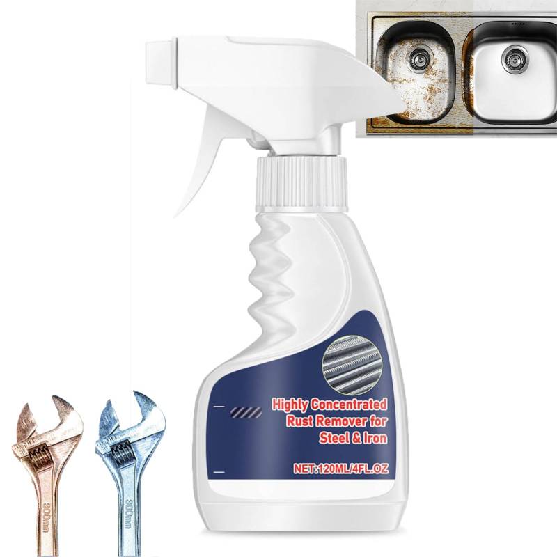 2024 Rostumwandler Spray 120ml/500ml Starkes Rostlöser für Metall, Rostentferner Metall, Leistungsstarker RostlöSer FüR Stahl, Leistungsstarker Auto Rostentferner Spray,Auto-Rostreiniger (1PC, 500ml) von Generisch