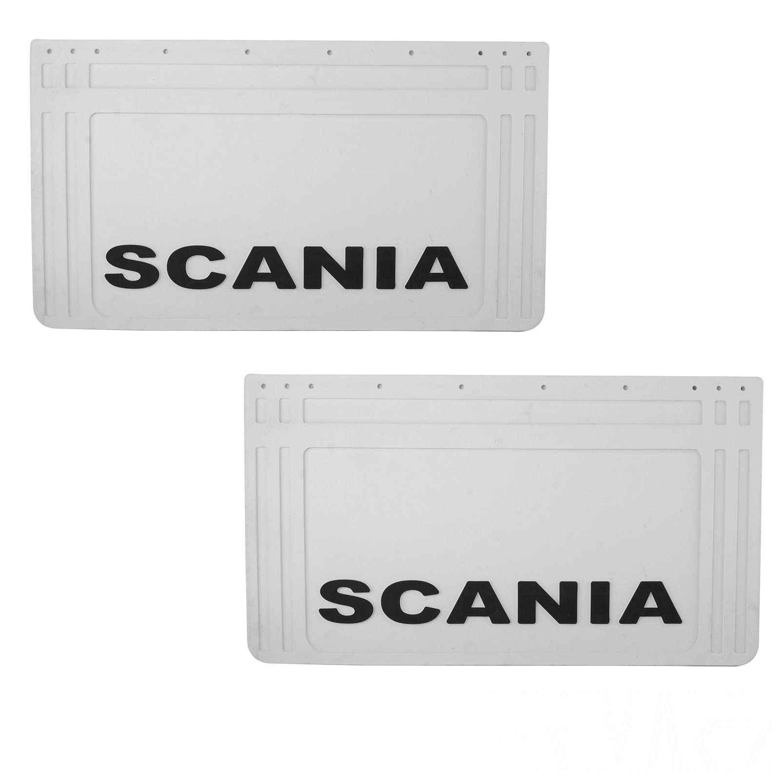 2X Schmutzfänger Schmutzlappen Spritzlappen für Scania LKW 64x36cm Hartgummi von Generisch