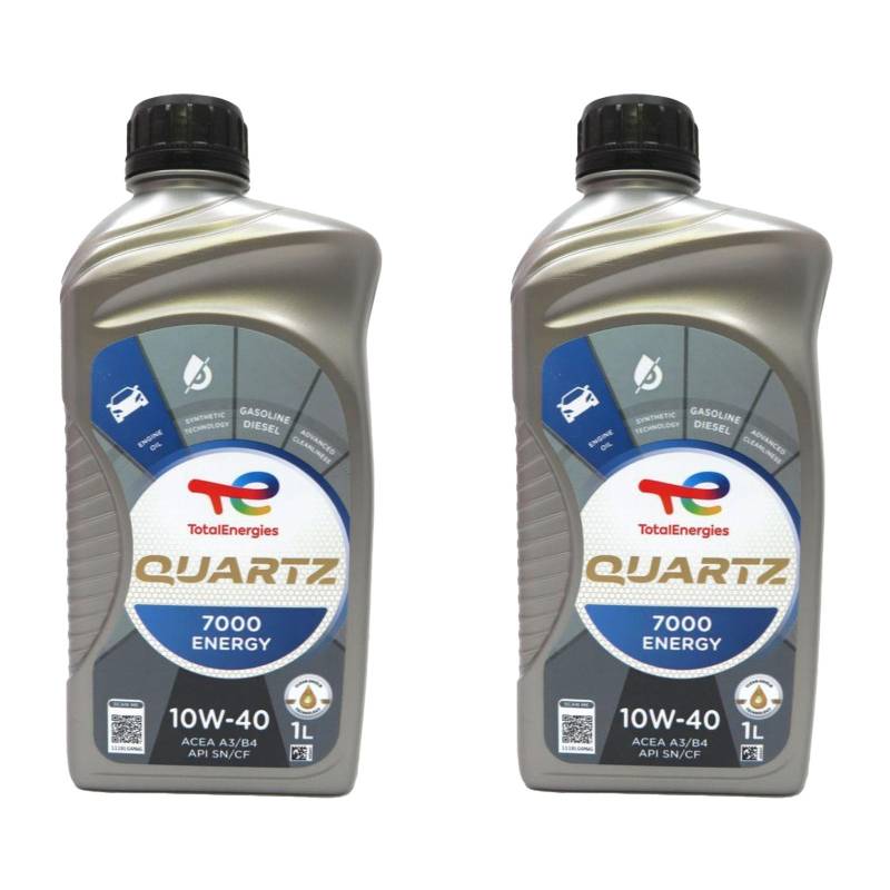 2x Motoröl 10W-40 Total Quartz 7000 10W-40-1L Flasche von Generisch