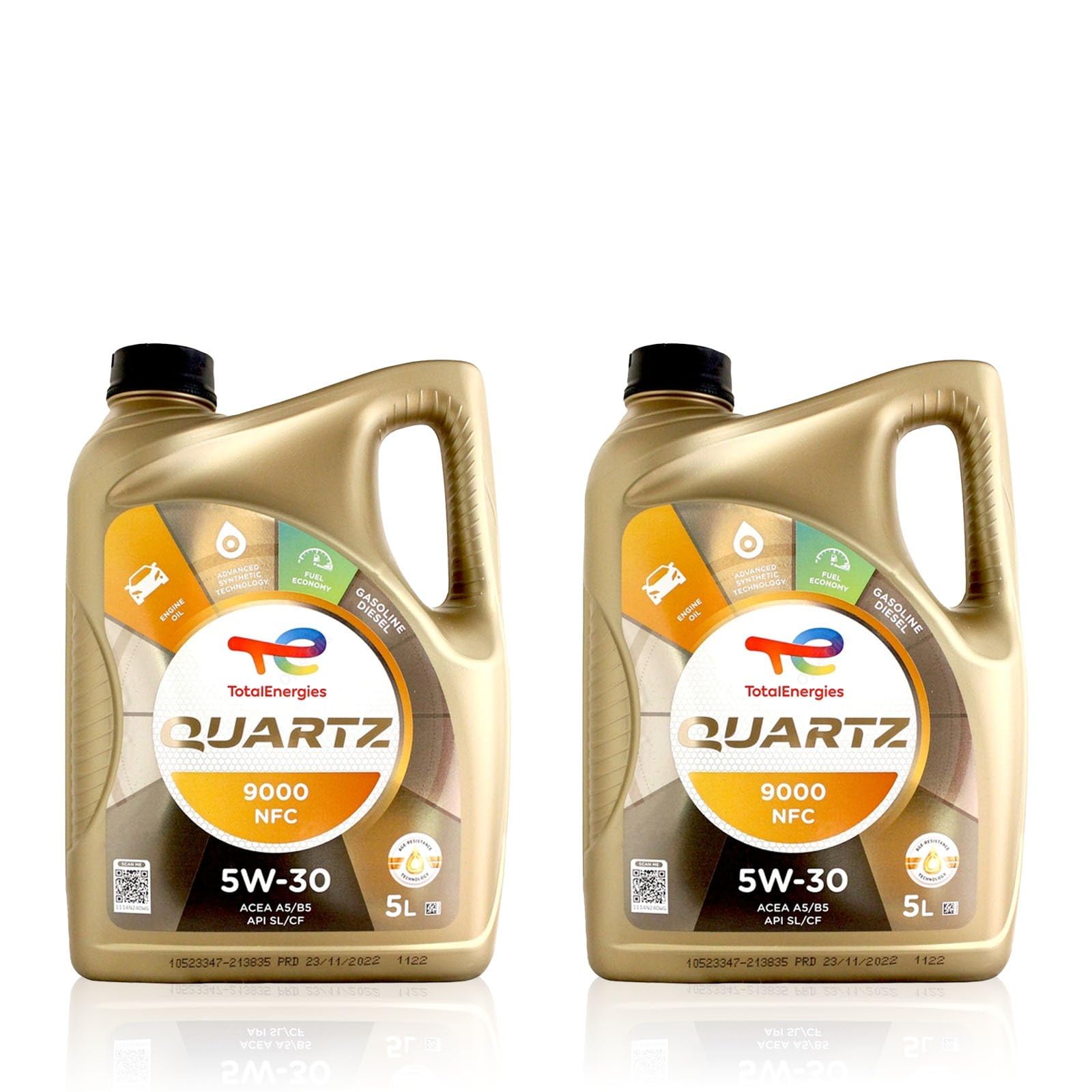 2x Total Quartz 9000 NFC 5W-30 – 5L Flasche | Motoröl 5W30 von Generisch