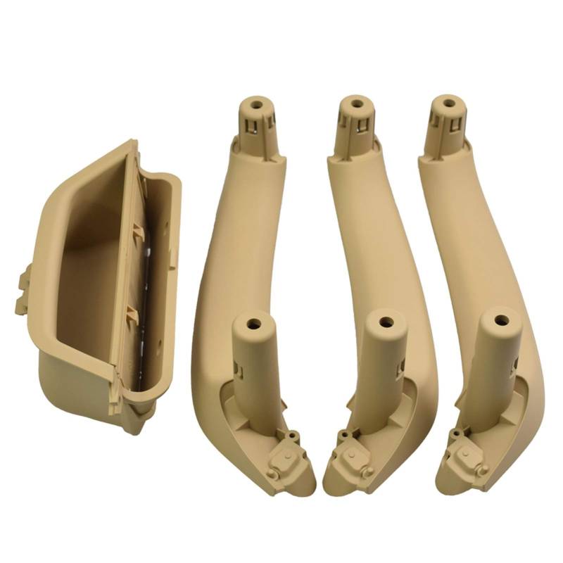 4 STÜCK Black Beige Auto Vorderseite Hinten Links Rechts Innentürgriff Innenplatte Ziehen Sie Trimmabdeckung Armlehne for BMW X3 X4 F25 F26 10-17(Beige 4pcs) von Generisch