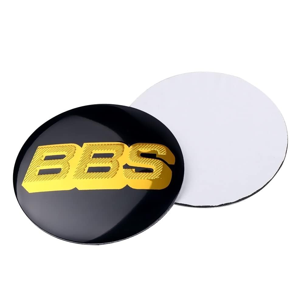 4 Stück Auto Nabendeckel Compatible with BBS 70mm 80mm, Staubdicht Wasserdicht Anti Rost Mit Logo Radnabenabdeckung Radmittelkappen Nabenkappen Auto Zubehör,BlackGold-80MM von Generisch