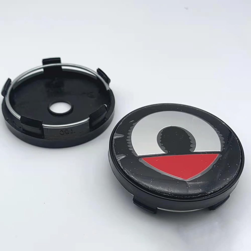 4 Stück Auto Nabendeckel Radnabenkappen Kompatibel mit für Smart Eq Fortwo Forfour 453 451 452 450 454 Roadster 56mm 60mm Radmittelkappen Nabenkappen Zubehör,D-60mm-normal von Generisch