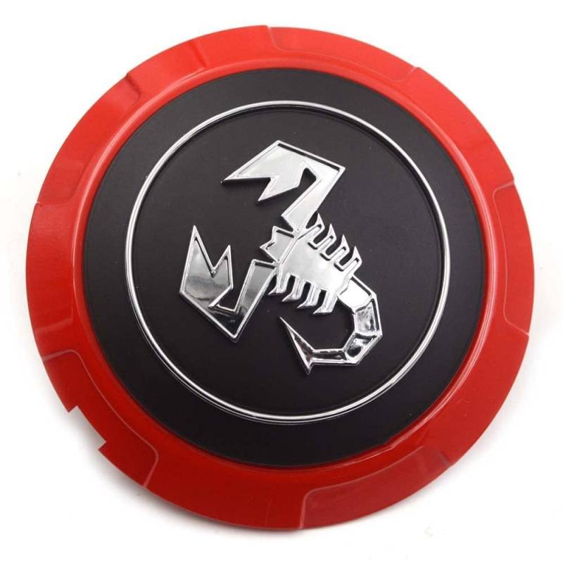 4 Stück Auto Radnabenkappen Compatible with Abarth 133mm Radkappen Nabendeckel Radnabenabdeckung Nabenkappen Felgendeckel Felgenkappen Radnaben Nabenabdeckung,A-normal von Generisch