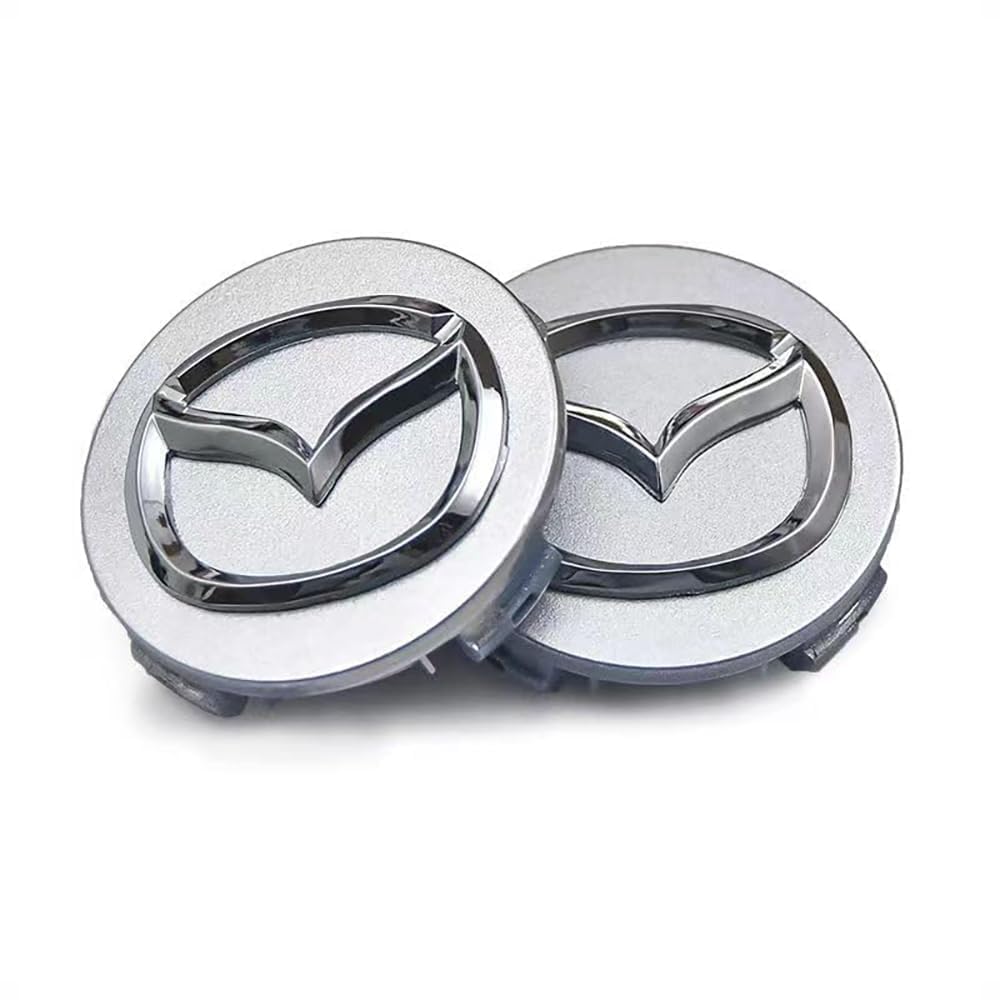 4 Stück Auto Radnabenkappen Compatible with Mazda CX-5 56MM Radkappen Nabendeckel Radnabenabdeckung Nabenkappen Felgendeckel Felgenkappen Radnaben Nabenabdeckung,B-normal von Generisch