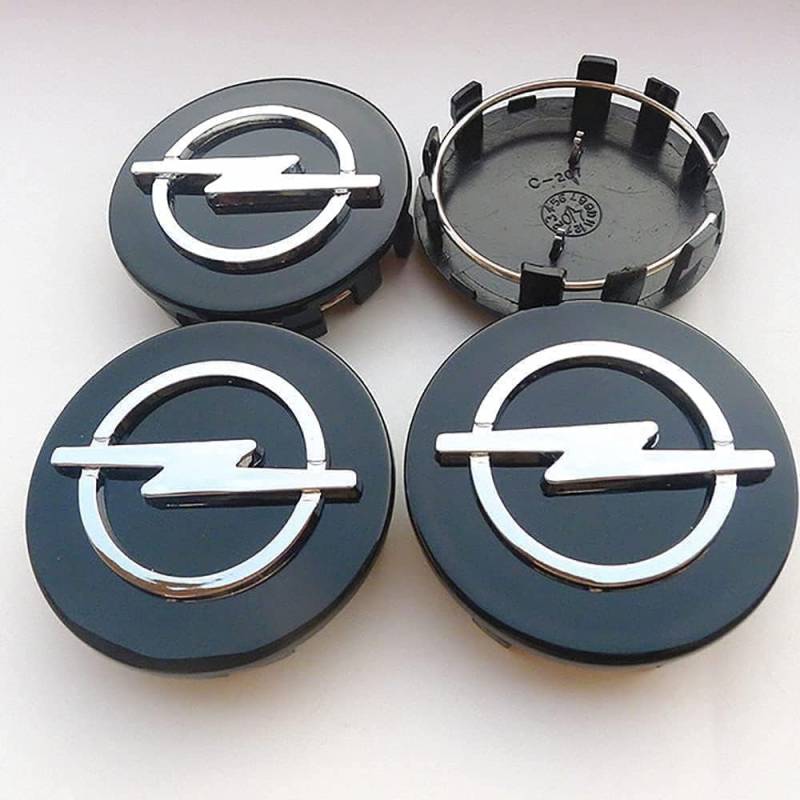 4 Stück Auto Radnabenkappen Compatible with Opel 50mm Radkappen Nabendeckel Radnabenabdeckung Nabenkappen Felgendeckel Felgenkappen Radnaben Nabenabdeckung von Generisch