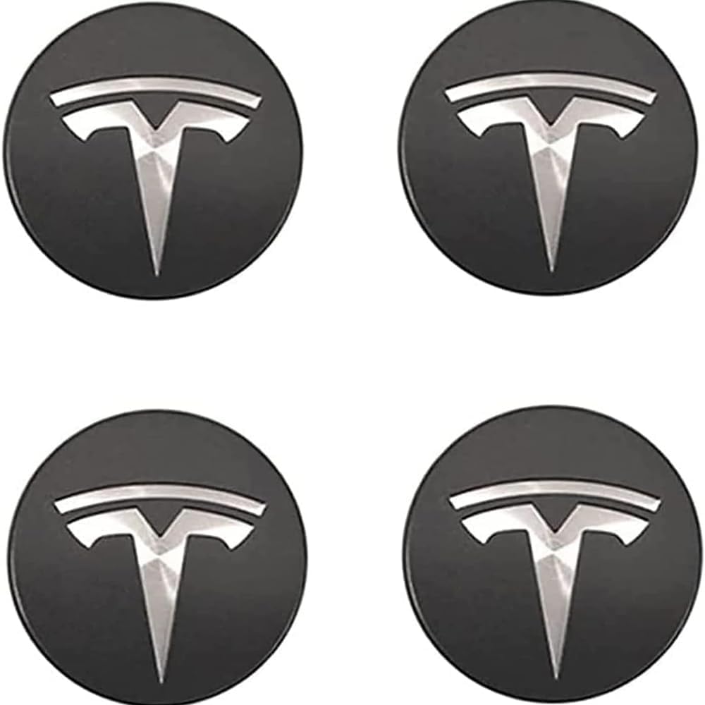 4 Stück Auto Radnabenkappen Compatible with Tesla Model 3 X S 65mm Radkappen Nabendeckel Radnabenabdeckung Nabenkappen Felgendeckel Felgenkappen Radnaben Nabenabdeckung,A-normal von Generisch