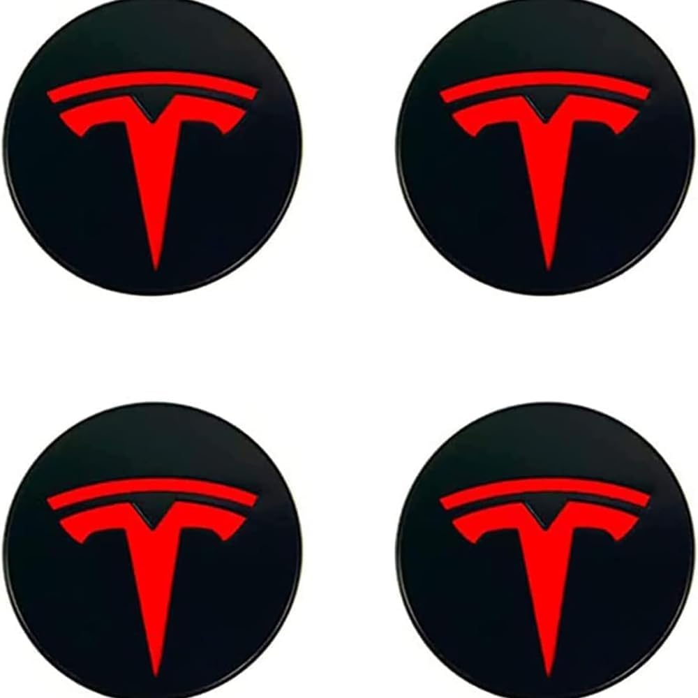 4 Stück Auto Radnabenkappen Compatible with Tesla Model 3 X S 65mm Radkappen Nabendeckel Radnabenabdeckung Nabenkappen Felgendeckel Felgenkappen Radnaben Nabenabdeckung,C-normal von Generisch