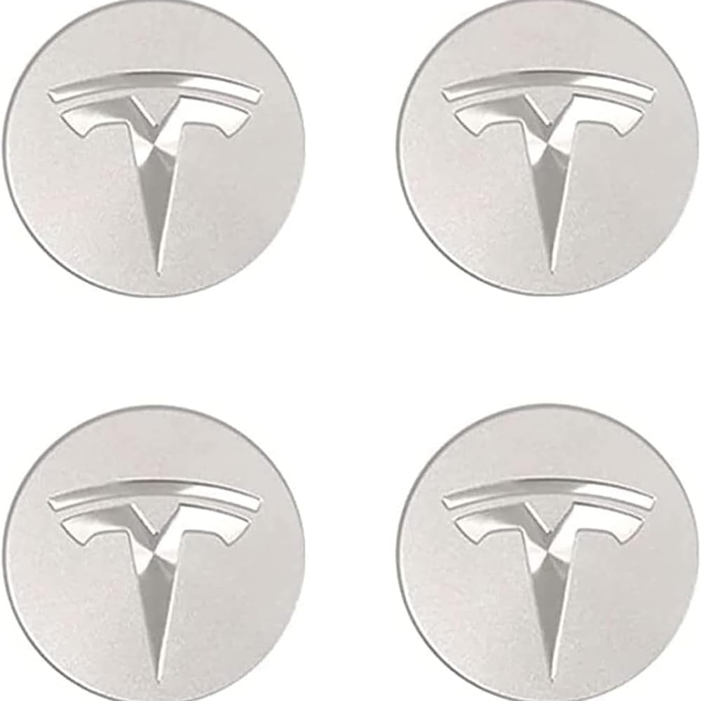 4 Stück Auto Radnabenkappen Compatible with Tesla Model 3 X S 65mm Radkappen Nabendeckel Radnabenabdeckung Nabenkappen Felgendeckel Felgenkappen Radnaben Nabenabdeckung,D-normal von Generisch