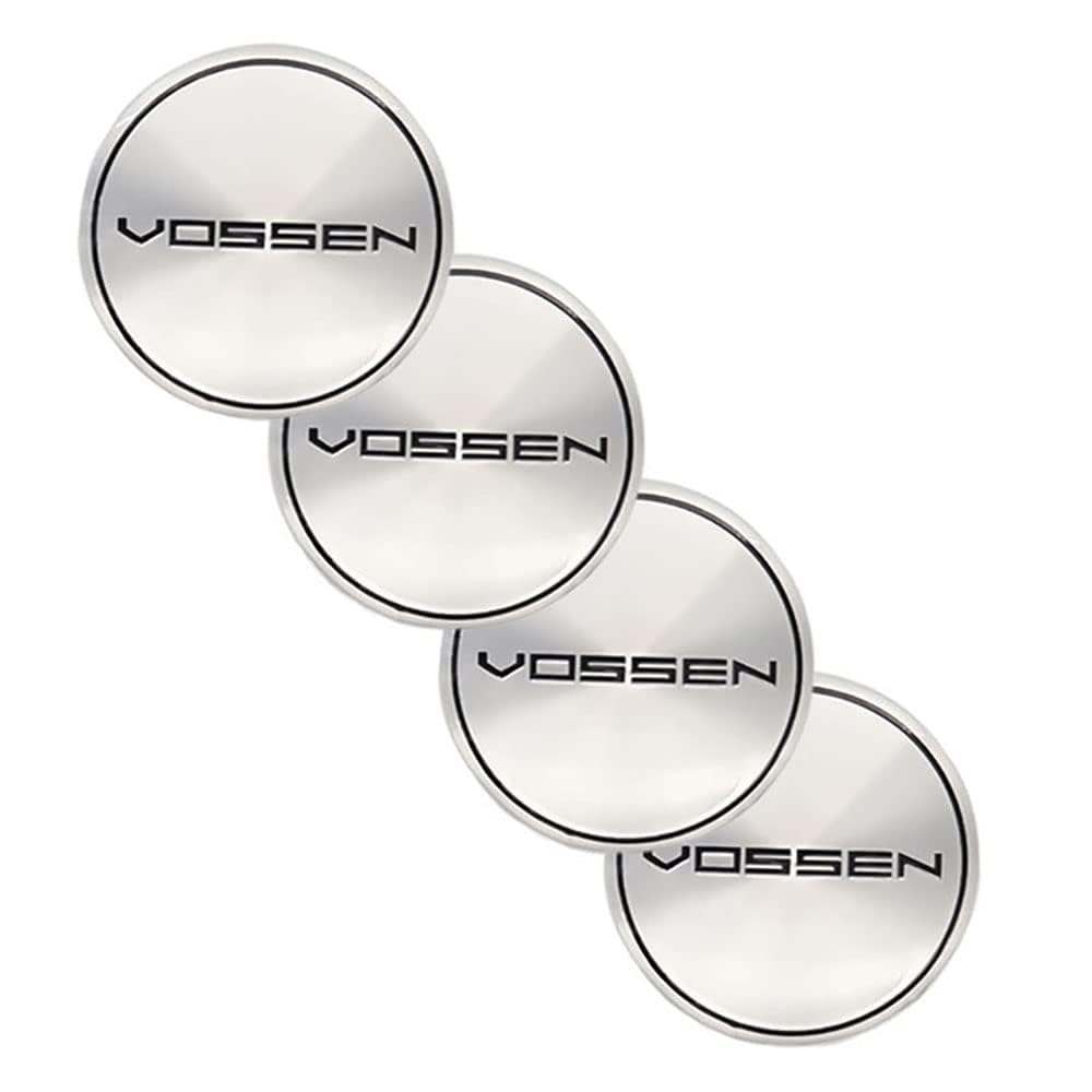 4 Stück Auto Radnabenkappen Wheel Center Caps Alufelgen Felgenkappen Nabendeckel Aufkleber, ​Compatible with Vossen 65MM Auto Dekoration Abzeichen Zubehör von Generisch