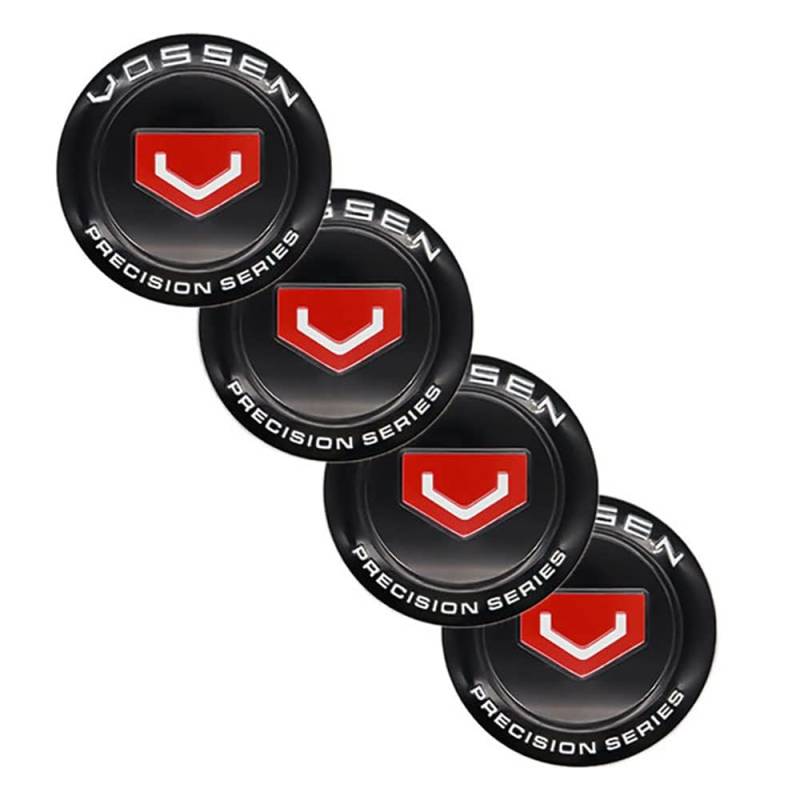 4 Stück Auto Radnabenkappen Wheel Center Caps Alufelgen Felgenkappen Nabendeckel Aufkleber, ​Compatible with Vossen 65MM Auto Dekoration Abzeichen Zubehör von Generisch