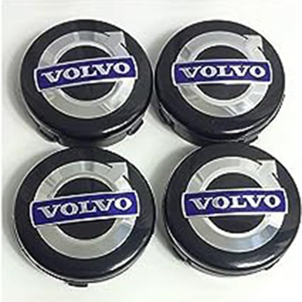 4 Stück Compatible with Volvo S60 S90 XC40 XC60 V90 V60 S40 S80L 62mm Auto Nabendeckel Radkappen Radnabenkappen Radnabenabdeckung Nabenkappen Felgendeckel Radnabendeck von Generisch