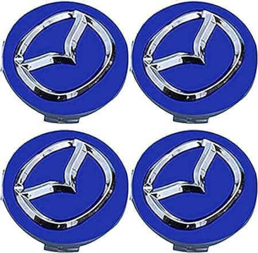 4 Stück Nabendeckel Compatible with Mazda 2 3 6 MX 5 MX 30 CX 3 CX 8 56mm, Radnabenkappen Auto Radnabenabdeckung, Staubdicht Wasserdicht Radnabendeckel Nabenkappen Felgendeckel Felgenkappen von Generisch