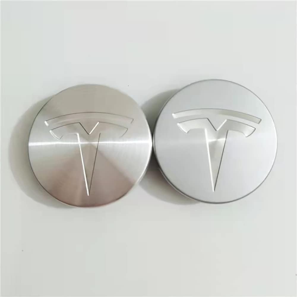 4 Stück Nabendeckel Compatible with Tesla Model 3/S/X/Y 56mm, Nabenkappen Radnabendeckel Radkappen Felgendeckel Felgenkappen Radnabenkappen Radnabenabdeckung,B-normal von Generisch