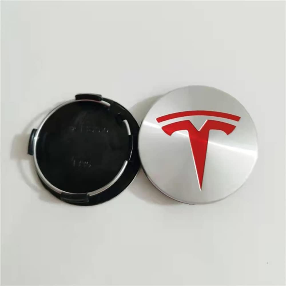 4 Stück Nabendeckel Compatible with Tesla Model 3/S/X/Y 56mm, Nabenkappen Radnabendeckel Radkappen Felgendeckel Felgenkappen Radnabenkappen Radnabenabdeckung,D-normal von Generisch