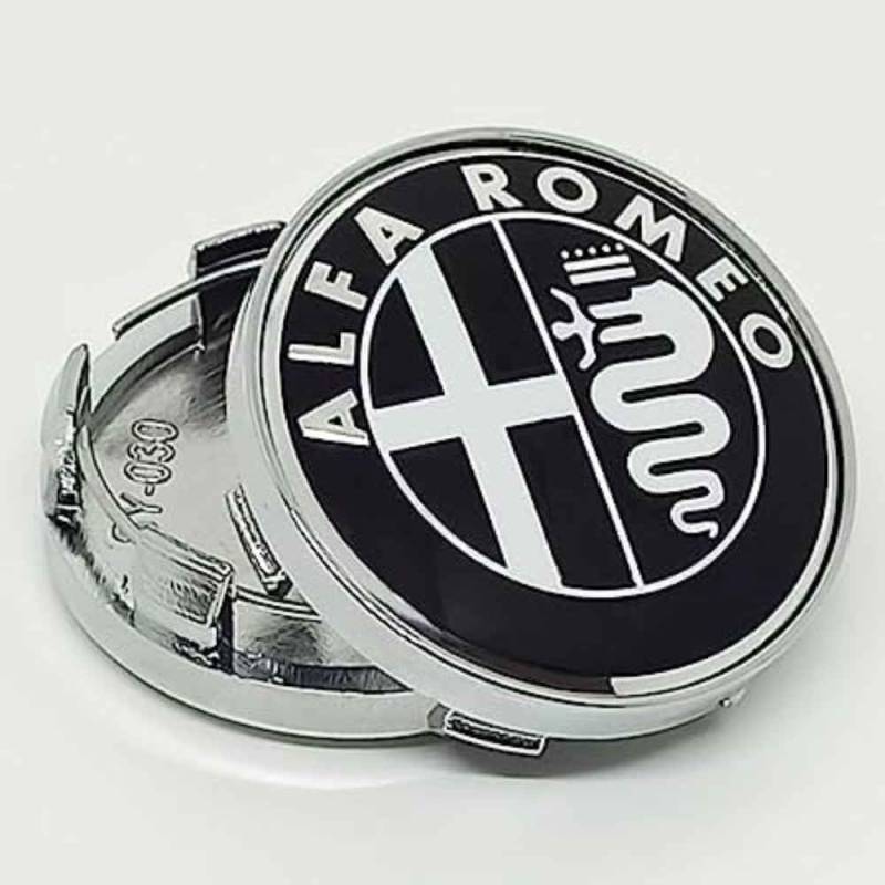 4 Stück Nabendeckel Radnabendeckel Compatible with Alfa Romeo Giulia 60mm, Nabenkappen mit Logo Radnabenkappen, Wasserdicht Staubdicht Anti Rost Felgendeckel, Auto Accessoires von Generisch