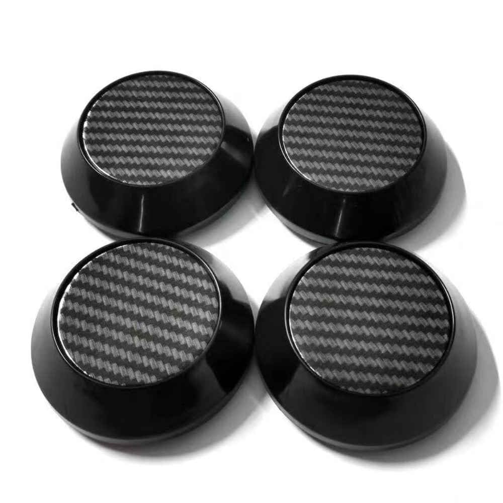 4 Stück Nabendeckel Set für Dacia Sandero Stepway,ABS+Aluminium Radnabenkappen Felgendeckel Nabenkappen Wheel Caps Anti Rost Auto Tuning Zubehör,Schwarz-A:Size1-60/57mm von Generisch