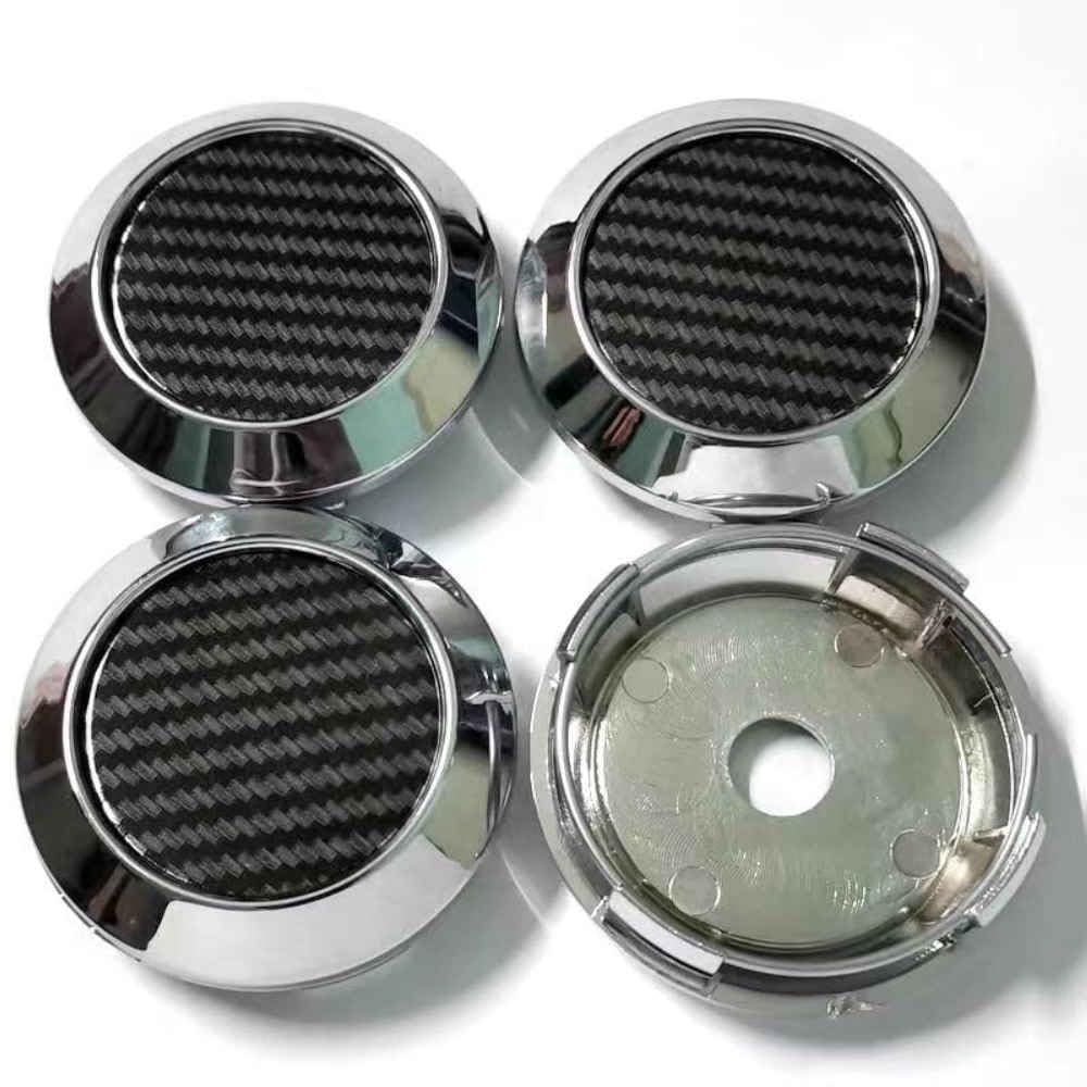 4 Stück Nabendeckel Set für Dacia Sandero Stepway,ABS+Aluminium Radnabenkappen Felgendeckel Nabenkappen Wheel Caps Anti Rost Auto Tuning Zubehör,Silver-A:Size1-60/57mm von Generisch