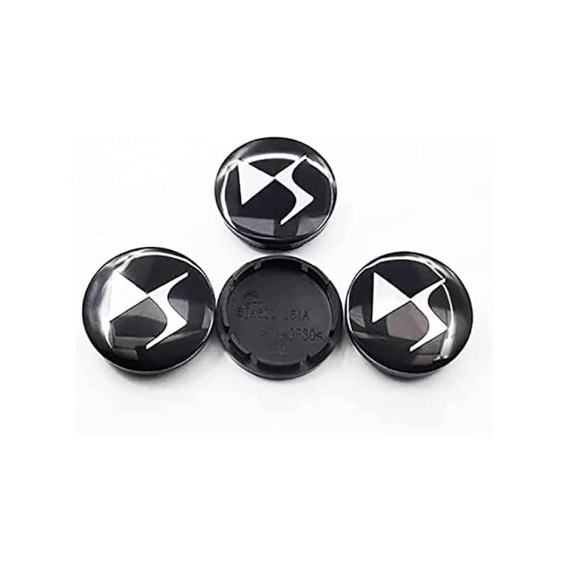 4 Stück Radkappen kompatibel mit Citroen DS DS3 DS4 DS5 DS7 DS9 Crossback 60 mm, Staub-, Antirouille-, wasserdichte Auto-Radnabenkappen, Radnabenkappen von Generisch