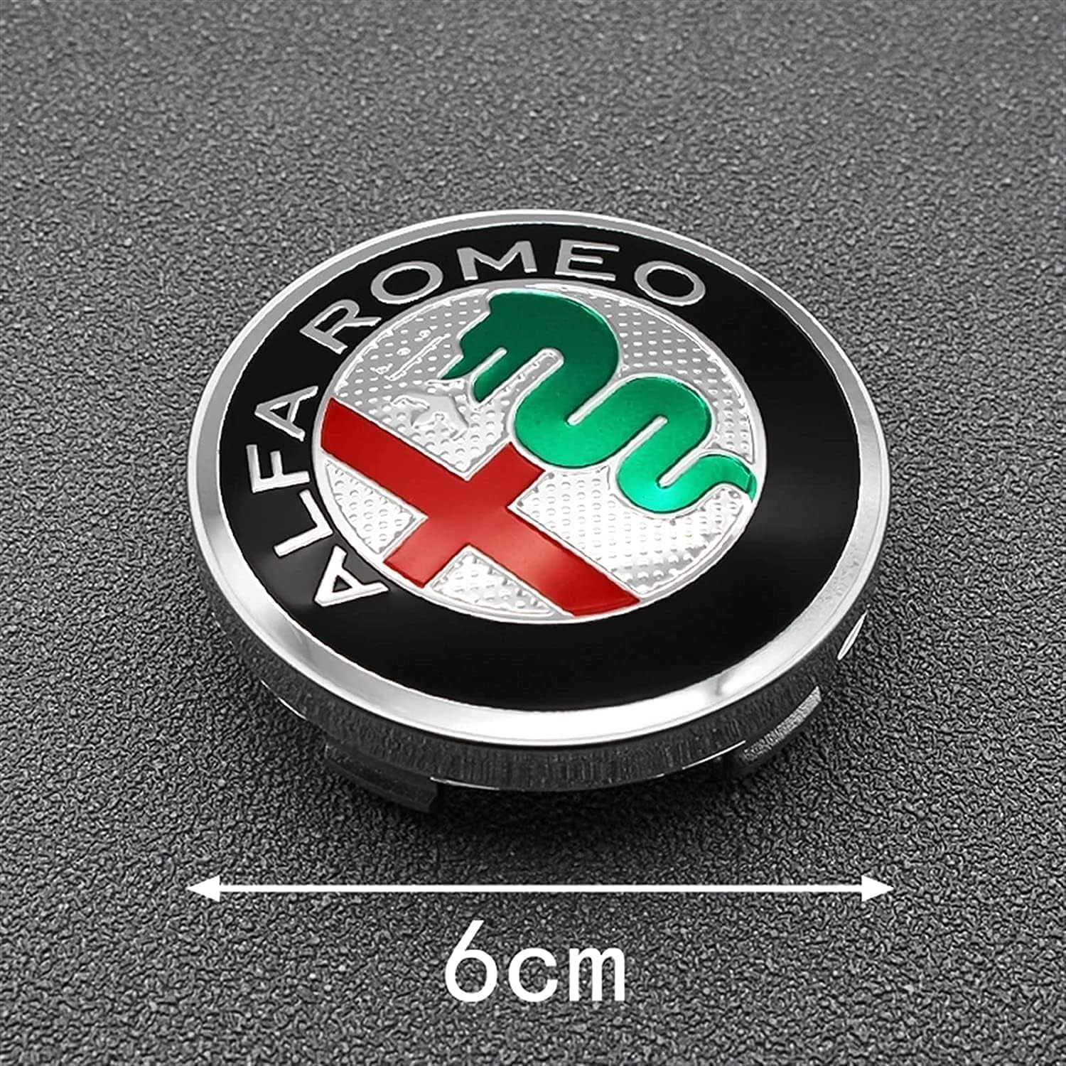 4 Stück Radnabenkappen Compatible with Alfa Romeo 159 156 Giulietta Mito Giulia Spider Brera 60MM, Nabendeckel Radnabenabdeckung Nabenkappen Felgendeckel Radkappen Wheel Hub Caps von Generisch