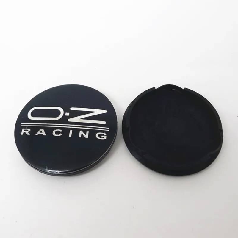 4 Stück Radnabenkappen Compatible with OZ Racing M595 O.Z 62MM Felgendeckel Radkappen Reifen Felgen Radnabenabdeckung Zubehör,Blackwhite-normal von Generisch