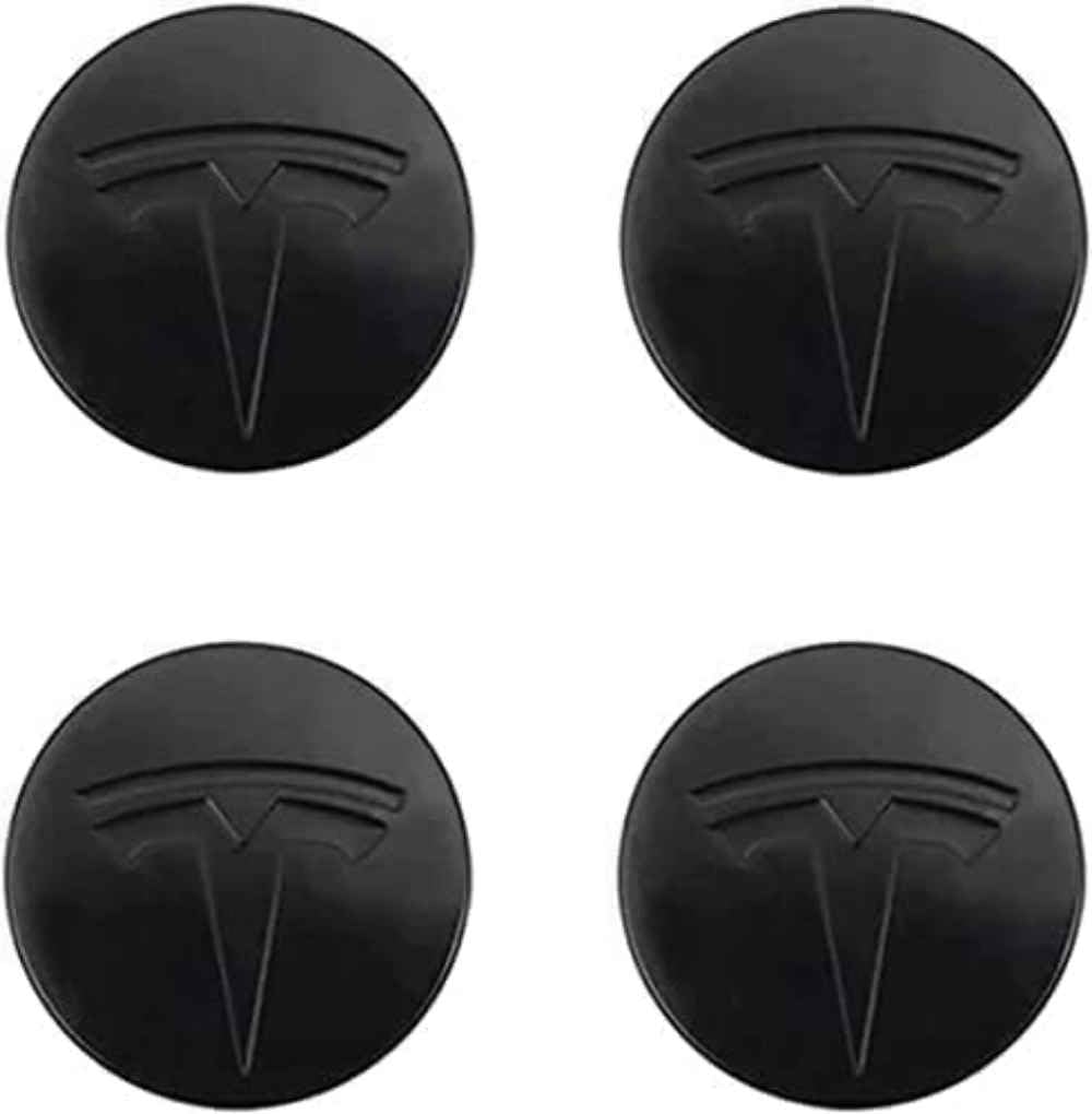 4 Stück Radnabenkappen Compatible with Tesla Model 65mm, Nabendeckel Aufkleber Radnabenabdeckung Nabenkappen Radnabenkappen Felgen Aufkleber Auto von Generisch