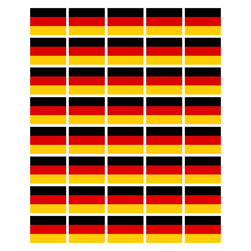 40 Stück Aufkleber Deutschland Flagge 4 cm x 3 cm | German Flag | Germany | wetterfest & UV Schutz | Set von ZYZYZK