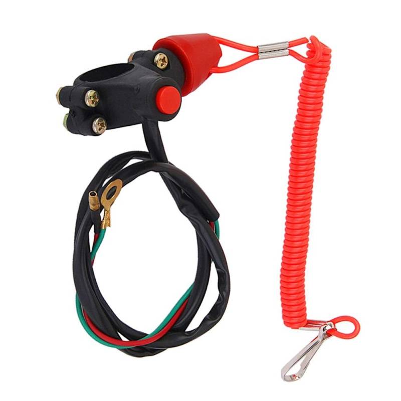 70 cm Motorrad Motor Kill Stop Schalter Boot Außenbordmotor Motor Kill Stop Schalter Sicherheit Lanyard for Marine ATV Quad Yacht CeXaoYg von Generisch