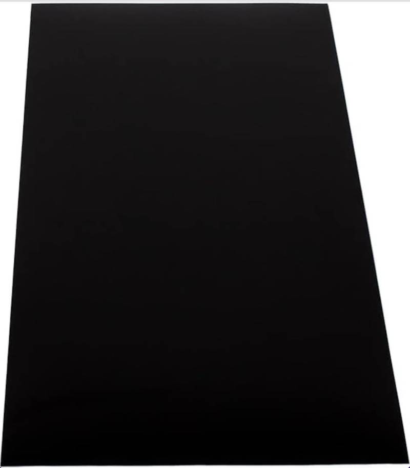 ABS Kunststoff Platte 1000x490mm Farbe Schwarz in Stärken 1-2-3 und 4mm Einseitige Schutzfolie - Top Qualität (Stärke-1mm-1000x490mm) von IUSOT