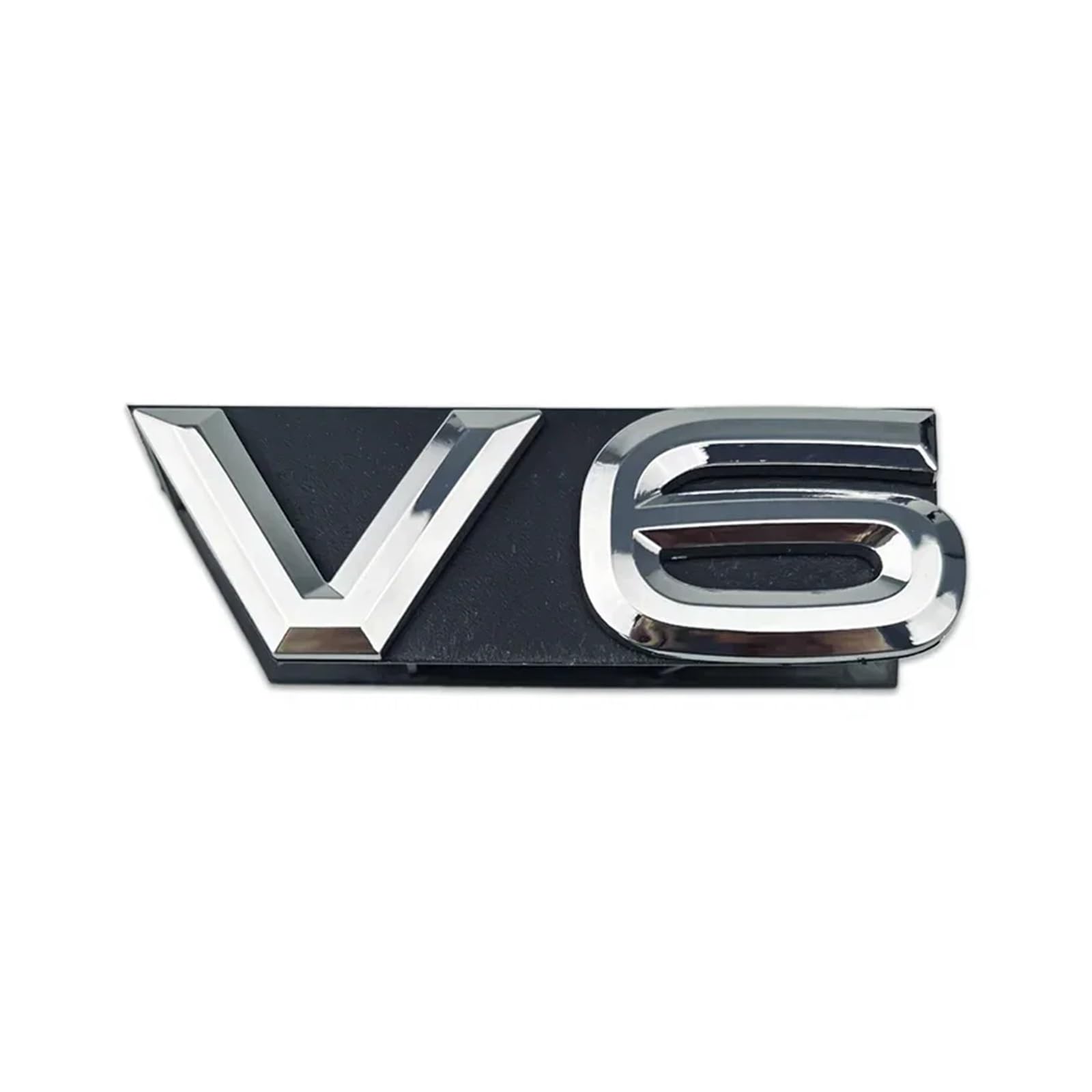 ABS V6 Logo Auto Kühlergrill Abzeichen Heckkofferraum Emblem Kompatibel mit R32 R36(Grille-Silver) von Generisch