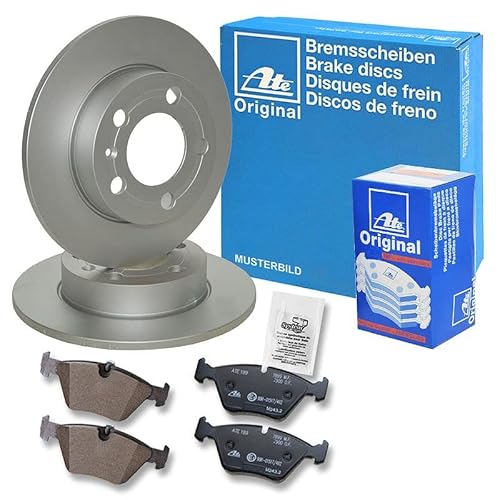 ATE Bremsenset Hinterachse inkl. Bremsscheiben hinten Ø 278 mm voll und Bremsbeläge hinten Kompatibel mit FIAT SEDICI (189_), SUZUKI SX4 (EY, GY), SX4 Stufenheck (GY, RW) von Generisch