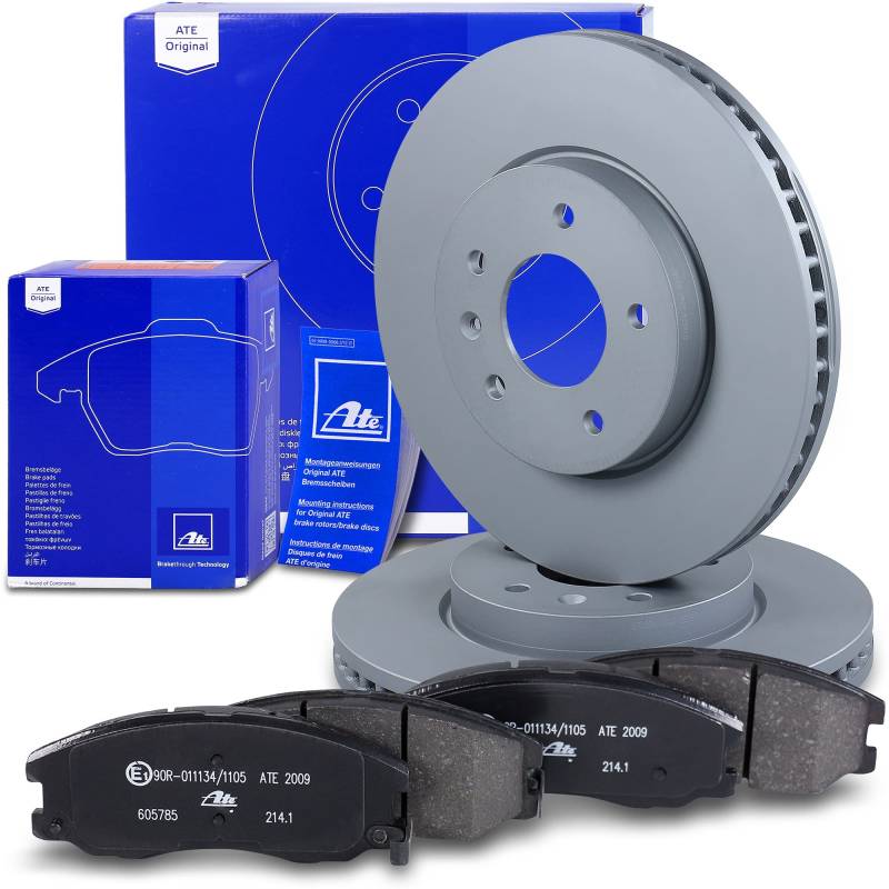 ATE Bremsenset Vorderachse inkl. Bremsscheiben vorne Ø 296 mm belüftet und Bremsbeläge vorne Kompatibel mit CHEVROLET CAPTIVA (C100, C140), CAPTIVA SPORT, CAPTIVA Van (C100), OPEL ANTARA A (L07) von Generisch