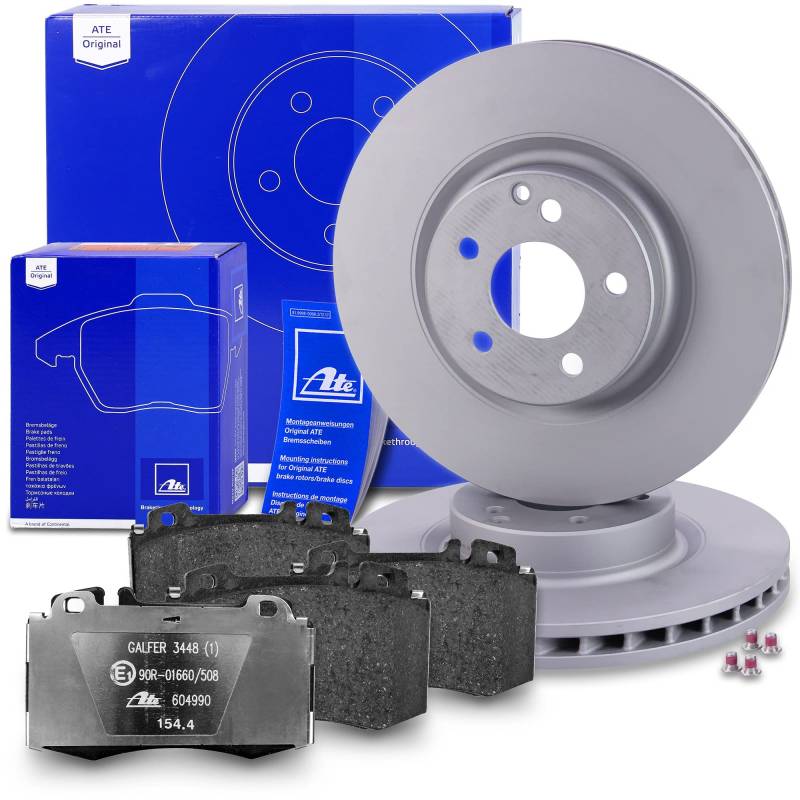 ATE Bremsenset Vorderachse inkl. Bremsscheiben vorne Ø 330 mm belüftet und Bremsbeläge vorne Kompatibel mit MERCEDES-BENZ CLS (C219), E-Klasse (W211), E-Klasse T-Model (S211) von Generisch