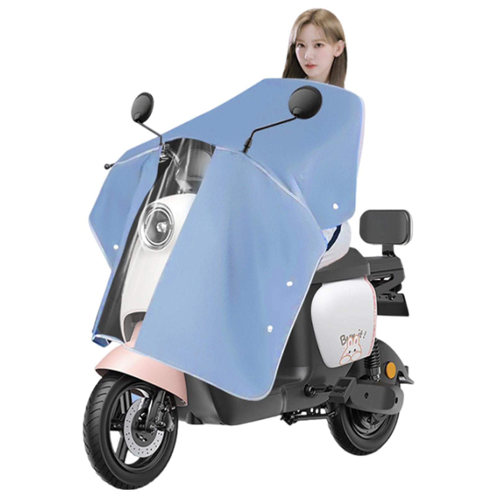 Allwetter-Motorradschutz, robuster Motorrad-Sonnenschutz, Roller-Windschutzscheiben-Sonnenschutz mit transparentem Filmdesign, winddichtes Motorrad für Motorräder von Generisch